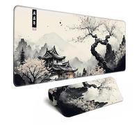 Japanese Desk Mat Cherry Blossom Large Mouse Pad Gaming Mousepad Extended XL Keyboard Mat Computer Laptop Mouse Desktop Mat 31.5 X 11.8 Desk Decor
