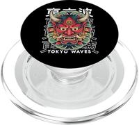 Japanese Devil Demon Hannya Oni Mask Yokai Oni Face Mask PopSockets PopGrip for MagSafe