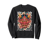 Japanese Devil Demon Hannya Oni Mask Yokai Oni Face Mask Sweatshirt