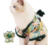Japanese Dog Costume, Kimono for Cat and Pet, Pet Clothes Kimono for Dogs and Cats with Large Bow - Japanese Dog Clothes, Kimono, Cat Clothes with Bow, Christmas Costume for Dogs