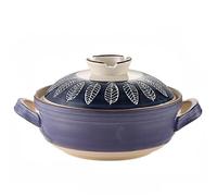 Japanese Donabe Ceramic Casserole with Lid - Earthen Pot Stockpot Cooker for Healthy Cooking