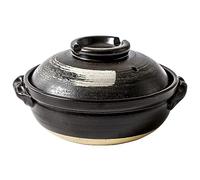 Japanese Donabe Ceramic Hot Pot CasseroleRound Clay with LidHeat Resistant Round EarthenwareRice Cooker