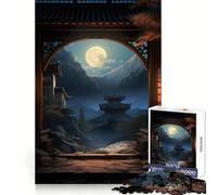 Japanese Door to Heaven 1000-piece Jigsaw Puzzles Mindful Game Anxiety Relief Enjoyable Challenge Home Art (38x52cm)