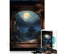 Japanese Door to Heaven 1000-piece Jigsaw Puzzles Mindful Game Anxiety Relief Enjoyable Challenge Home Art (38x52cm)