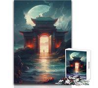 Japanese Door to Heaven 1000 Piece Jigsaws Learning Game for Skill Practice Thoughtful Gift for Happy Moments Size 50x75cm