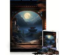 Japanese Door to Heaven Jigsaw 1000 Pieces for Adults Calm Daily True Detail Joyful Challenge Perfect Art (38x26cm)