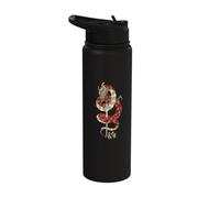 Japanese Dragon and Sword of a Samurai Stainless Steel Insulated Water Bottle