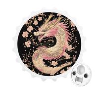 Japanese Dragon Cherry1 Flower Beer Bottle Opener Magnetic Cap Catcher Fridge Magnets Home Bar Accessories