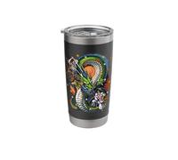 Japanese Dragon Fighting Samurai Warrior Japanese Folklore Stainless Steel Insulated Tumbler