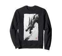 Japanese Dragon Ink Wash Painting Sumi-e Brush Art Sweatshirt