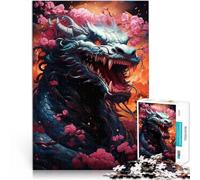 Japanese Dragon japanJigsaws 1000 Pieces for teenagers Stress Reliever Staycation Kill time Artists Collection, Fine Art 38x26cm