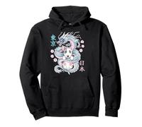 Japanese Dragon Kawaii Bull Terrier Cute Pastel Anime Lover Pullover Hoodie