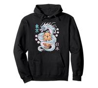 Japanese Dragon Kawaii Capybara Cute Pastel Anime Lover Pullover Hoodie