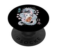 Japanese Dragon Kawaii Cello Cat Music Band Orchestra Anime PopSockets Adhesive PopGrip