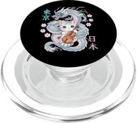 Japanese Dragon Kawaii Cello Cat Music Band Orchestra Anime PopSockets PopGrip for MagSafe