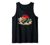Japanese Dragon Red Sun Kanji Mythical Creature Art Tank Top