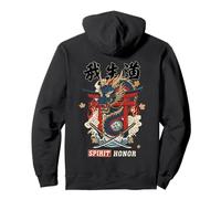 Japanese Dragon Samurai Spirit Honor Kanji BACK Art Pullover Hoodie