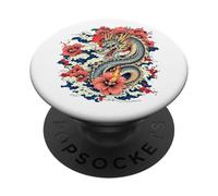 Japanese Dragon T-Shirt: Fierce Oriental Tattoo-Style Dragon PopSockets Adhesive PopGrip