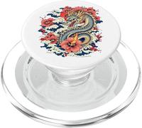 Japanese Dragon T-Shirt: Fierce Oriental Tattoo-Style Dragon PopSockets PopGrip for MagSafe