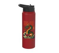 Japanese Dragon Ukiyo-E Vintage Stainless Steel Insulated Water Bottle