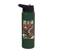 Japanese Dragon Ukiyo-E Vintage Stainless Steel Insulated Water Bottle