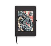 Japanese Dragon Vintage Retro Japanese Aesthetic Poster Notebook, Blank Pages, Faux Leather Cover, Planner, Journal, Workbook