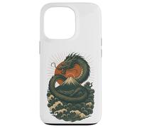 Japanese Dragon Wave Volcano Sun Mythical Power Case for iPhone 13 Pro