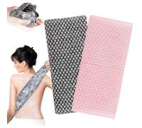Japanese Exfoliating Shower Towel, 2Pcs Exfoliating Towel Extra Long Back Scrubber & Washcloth for Deep Cleansing Body Scrub, Men & Women, SPA & Massage Use