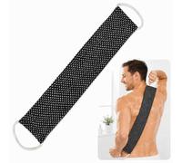 Japanese Exfoliating Towel, Black Striped Effortless Back Scrubber