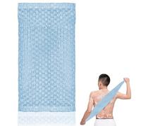 Japanese Exfoliating Towel, Extra Long Exfoliating Washcloth, Back Scrubber, Shower Towel for Scrubbing Lathering Body Cleaning Dead Skin Removal and Massage (Blue)