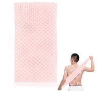 Japanese Exfoliating Towel, Extra Long Exfoliating Washcloth, Back Scrubber, Shower Towel for Scrubbing Lathering Body Cleaning Dead Skin Removal and Massage (Pink)