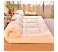 Japanese Extra Thick Futon Mattress - Foldable Camping Futon Traditional Sleeping Mat Cozy & Warm White 180x200 cm - Comfortable Bedding for Home & Travel
