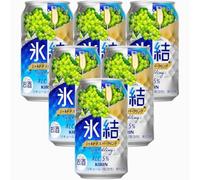 Japanese Favourite Premix Vodka Soda with Frozen Natural Fruit Juice - Sparkling Variety Fruit Flavour 350ml 4-5% Alc./ Vol (6 Can) (Muscat Flavour 5% Alc./ Vol)