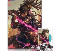 Japanese Female Ninja Warrior 1000 Piece Jigsaw Puzzle for Adults And Teenagers,Pattern Assembly Fun at Home Activities,Birthday Present,Travel Gifts (50x75cm)