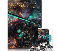 Japanese Female Ninja Warrior Jigsaw Puzzles for Adults 1000,for Educational Game Challenge Toy for Is Ideal As A Gift for The Whole Family 50x75cm