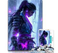 Japanese Female Ninja Warrior Jigsaw Puzzles for Adults 1000 Piece Puzzle,Help The Brain Exercise Addictive Toys to Cultivate Patience A Work of Art (38x26cm)