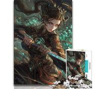 Japanese Female Ninja Warrior Jigsaw Puzzles for Adults 1000 Piece Puzzle,Learning Educational Toy for Is Ideal As A Gift for The Whole Family 38x26cm