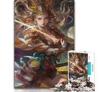 Japanese Female Ninja Warrior Jigsaw Puzzles for Adults 1000 Piece,Toys Educational Games Stress Relieving Suitable for Desktop Decoration 38x26cm