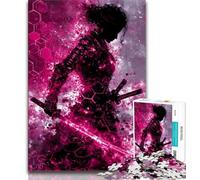 Japanese Female Ninja Warrior Jigsaw Puzzles for Adults Teenagers Jigsaws Puzzle,Help The Brain Exercise Addictive Toys to Cultivate Patience Parent-child Interaction (50x75cm)