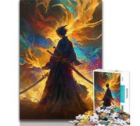 Japanese Female Ninja Warrior JigsawPuzzle 1000 Pieces for Adults,Toys Educational Games Stress Relieving Suitable for Desktop Decoration (75x50cm)