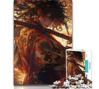 Japanese Female Ninja Warrior Puzzles 1000 Pieces for Teenagers,Help The Brain Exercise Addictive Toys to Cultivate Patience Parent-child Interaction (75x50cm)