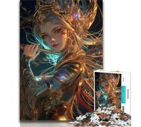 Japanese Female Ninja Warrior Puzzles for Adults Teens 1000pc Puzzle,Challenging Game Toys Every Piece Is Unique - Challenging Family Fun Game 50x75cm