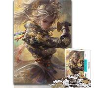 Japanese Female Ninja Warrior Puzzles for Adults Teens 1000pc Puzzle,Help The Brain Exercise Addictive Toys to Cultivate Patience A Work of Art (38x26cm)