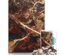 Japanese Female Ninja Warrior Puzzles for Teenagers Teens 1000pc Puzzle,Help The Brain Exercise Addictive Toys to Cultivate Patience A Work of Art (50x75cm)