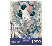 Japanese Female Warrior Jigsaw 1000 Pieces for Adults Challenge Toy Japanese Culture Impossible Puzzle Educational Games Gifts 70x50cm/1000pcs
