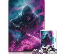 Japanese Female Warrior Jigsaw Puzzles for Adults Teenagers Jigsaws Puzzle,Relax Games Is Ideal As A Gift for The Whole Family 38x26cm