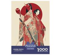 Japanese Female Warrior Puzzles 1000 Piece for Adults Jigsaw Puzzles Impossible Puzzle Educational Game Home Decoration 70x50cm/1000pcs