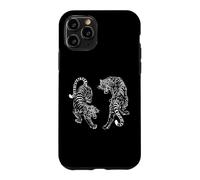 Japanese Fighting Tigers Vintage Tattoo Retro Tiger Lover Case for iPhone 11 Pro