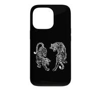Japanese Fighting Tigers Vintage Tattoo Retro Tiger Lover Case for iPhone 13 Pro