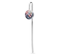 Japanese Fish Cherry Blossoming Personalized Metal Hook Cute Bookmarks Page Markers for Book Lovers Men Women 1"/1.2"
